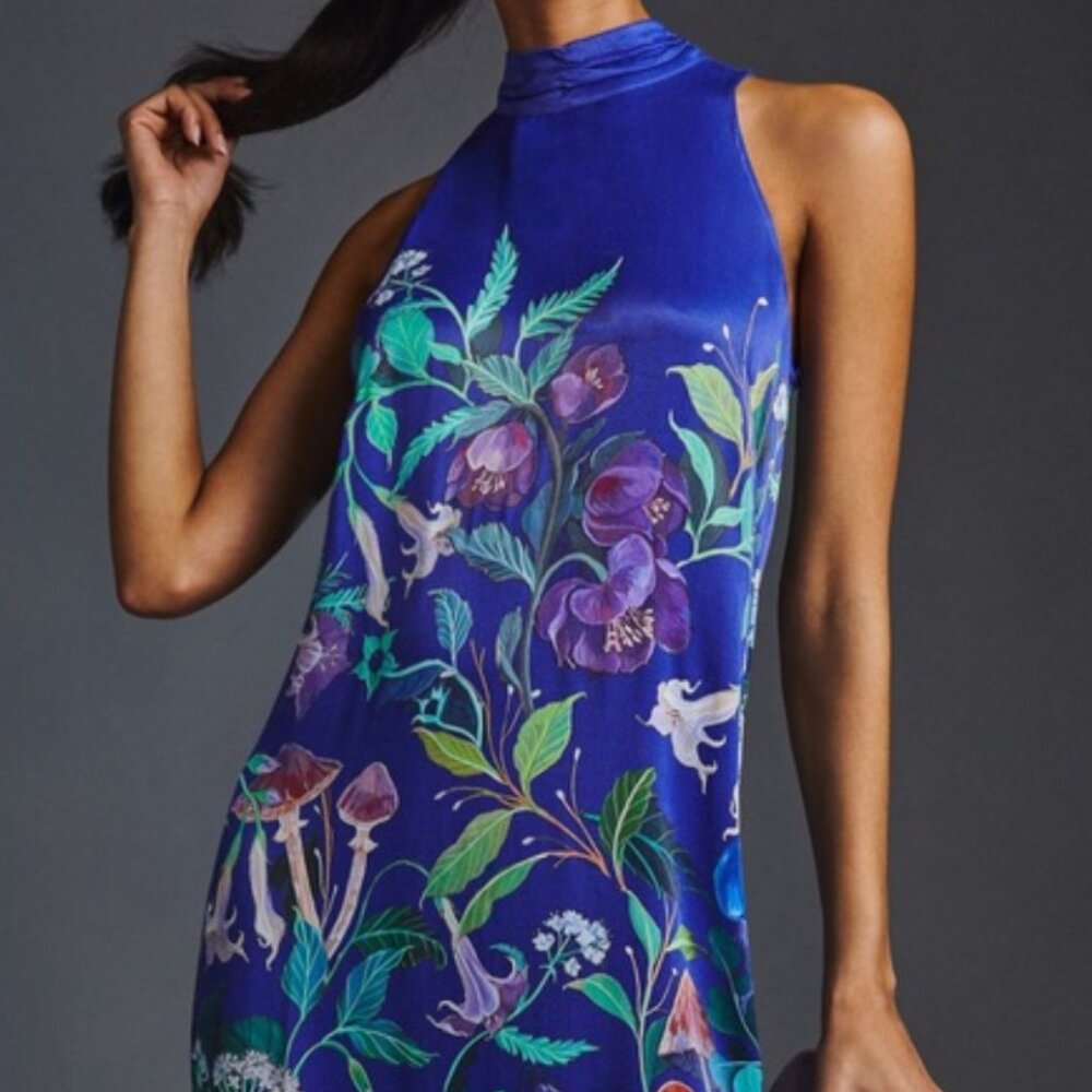 Cara Mcallister for Anthropologie Halter Dress